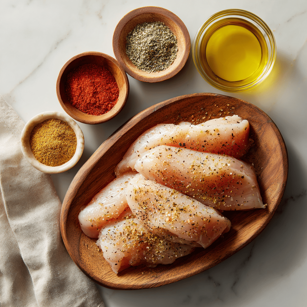 Ingredients for air fryer chicken tenders no breading